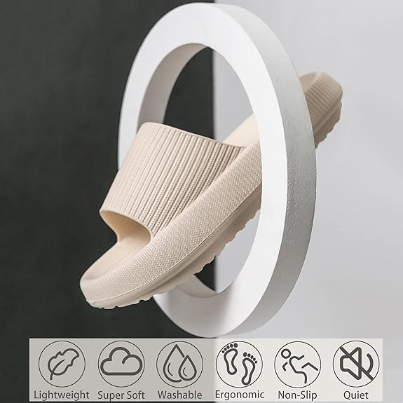 rosyclo Cloud Slippers for Women and Men, Pillow House Slippers Shower Shoes Indoor Slides Bathroom Sandals, Ultimate Comfort, Lightweight, Thick Sole, Non-Slip, Easy to Clean