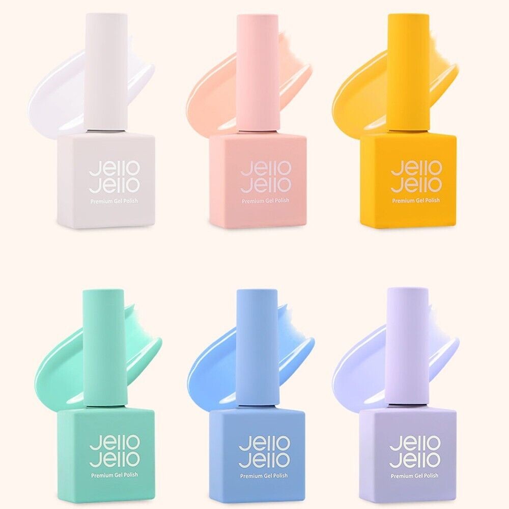 Jello Jello Bubbly Gel Polish Glitter Gel Nail Polish 6 Color Set K-Beauty